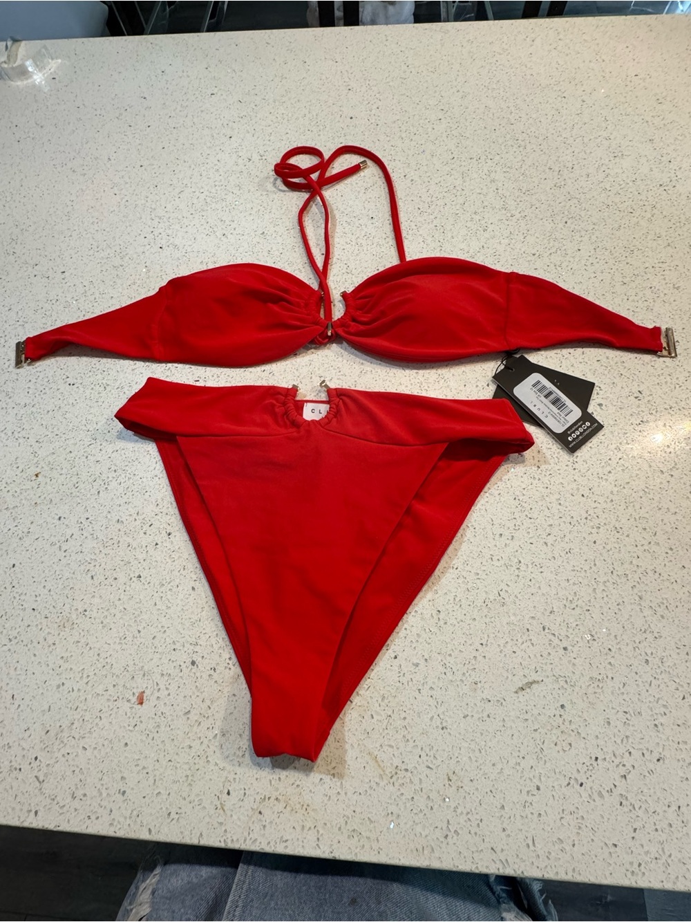 Club L Strapless Red Bikini Set - Women Swim 8